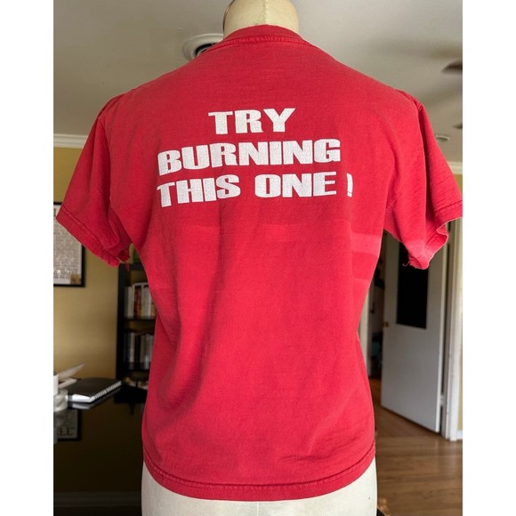 RARE Vtg Dropkick Murphys Try Burning This One USA Flag Irish Clover Band Tshirt - Picture 4 of 12